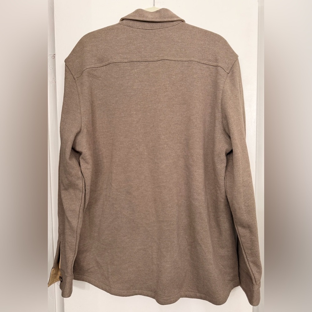 NWT Faherty Inlet Shirt Jacket Walnut Melange Tan Size Large - Picture 5 of 12